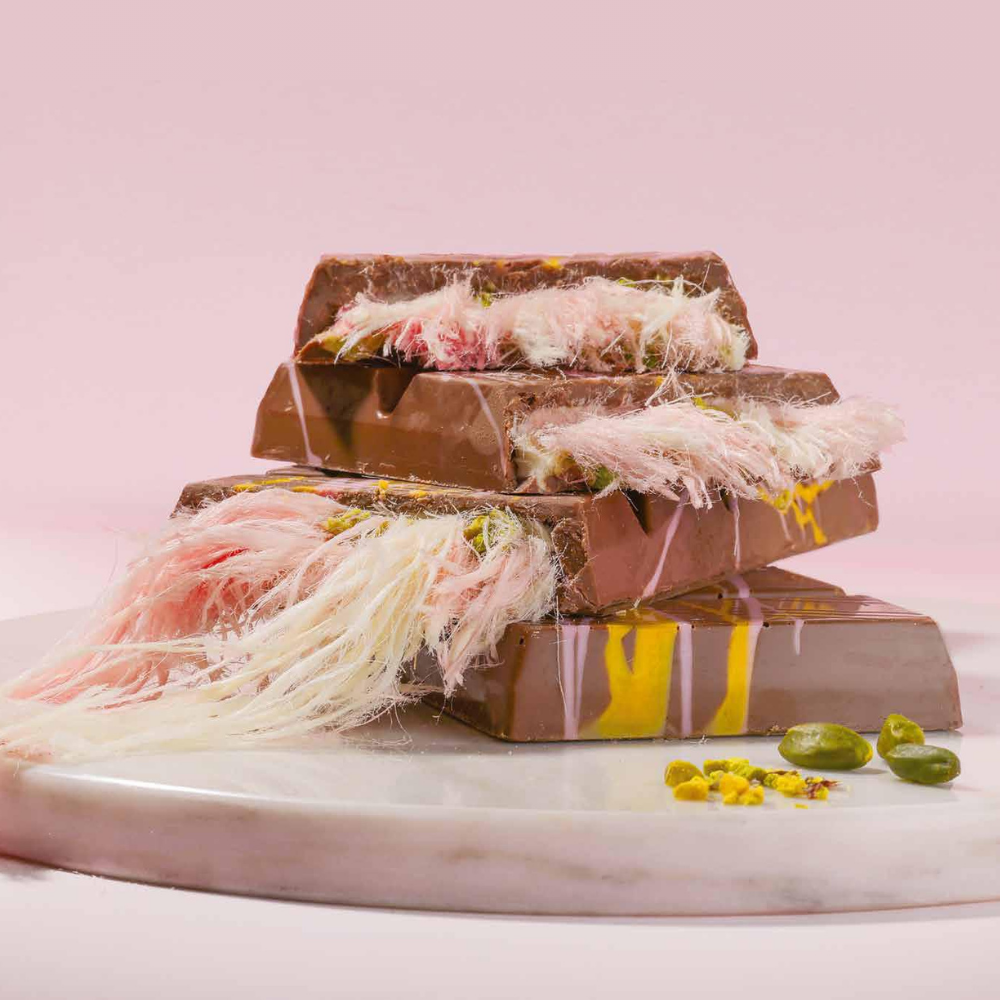 Beyoğlu Angel Hair Milk Chocolate with Cotton Candy and Pistachio Cream - 170 g