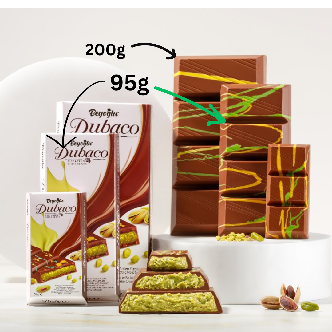 Beyoğlu Dubaco Milk Chocolate with Kadayif and Pistachio Cream - 95 g