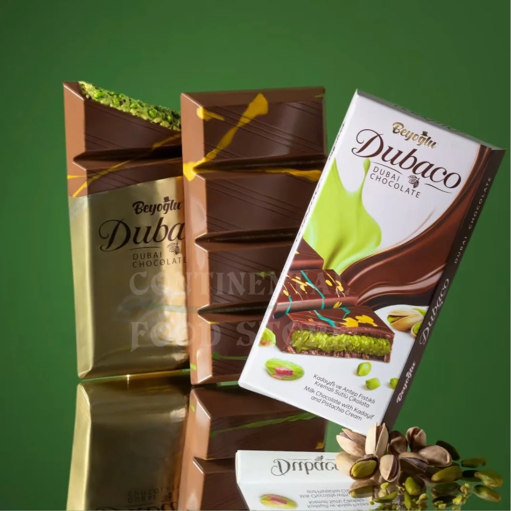 Beyoğlu Dubaco Milk Chocolate with Kadayif and Pistachio Cream - 95 g