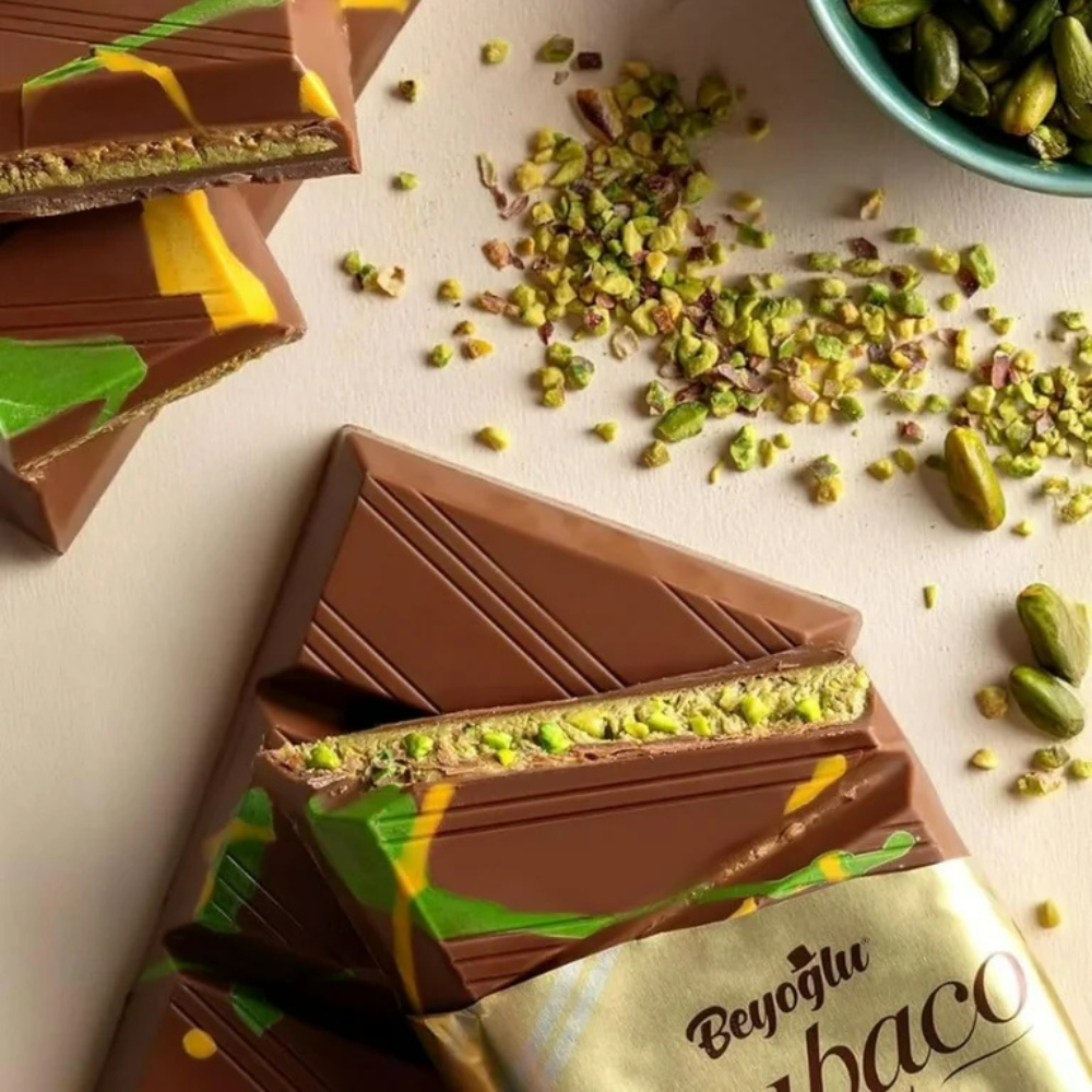 Beyoğlu Dubaco Milk Chocolate with Kadayif and Pistachio Cream - 200 g