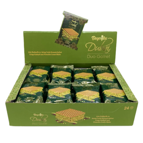 Beyoğlu Dubai Duo Gofret Pistachio Wafer 36 g - 24pcs/Box